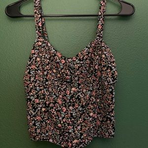 Abercrombie floral cropped tank